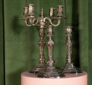 Candelabras & Candlesticks | Vintage Silvered Four Lights Candelabra  Duperier Candelabras & Candlesticks Candelabras & Candlesticks