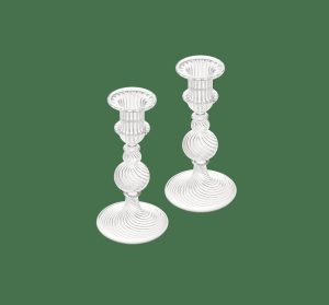 Candlesticks & Candelabras | Blown Glass Small Candlestick Set   Tourbillon Candlesticks & Candelabras Candlesticks & Candelabras