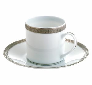 Candlesticks & Candelabras | Cup And Saucer Malmaison Porcelain Platinum 07645510X001001  Malmaison Candlesticks & Candelabras Candlesticks & Candelabras