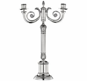 Candlesticks & Candelabras | Silver-Plated Candelabra For Two Candles  Malmaison Candlesticks & Candelabras Candlesticks & Candelabras