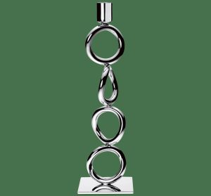 Candlesticks & Candelabras | Silver-Plated Four-Ring Candlestick   Vertigo Candlesticks & Candelabras Candlesticks & Candelabras