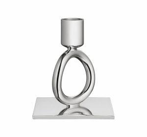 Candlesticks & Candelabras | Silver-Plated Single-Ring Candlestick Holder   Vertigo Candlesticks & Candelabras Candlesticks & Candelabras