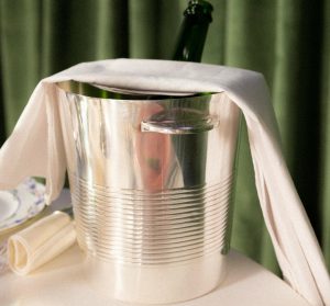 Champagne Buckets & Stands | Vintage Silvered Champagne Bucket  Filets Barware Champagne Buckets & Stands