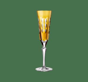 Champagne Flutes & Glasses | Amber Crystal Champagne Flute   Kawali Barware Champagne Flutes & Glasses