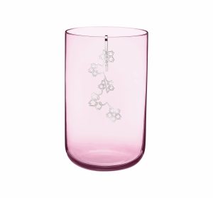 Decorative Items | Medium Pink Glass Vase With Silver-Plated Ornament  Constellation Decorative Items Decorative Items