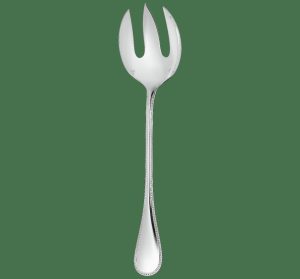 Forks | Silver-Plated Salad Serving Fork  Perles Flatware Forks