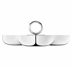 Large, Medium And Small Bowls | Medium Silver-Plated 3-Bowl Snack Dish  Vertigo Large, Medium And Small Bowls Large, Medium And Small Bowls