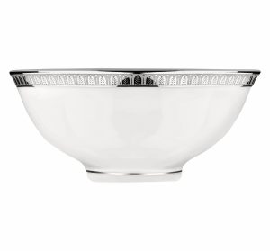 Large, Medium And Small Bowls | Porcelain Chinese Soup Bowl Platinum Finish  Malmaison Large, Medium And Small Bowls Large, Medium And Small Bowls