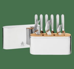 Place Settings & Sets | 24-Piece Stainless Steel Flatware Set  Concorde Flatware Sets In Canisters