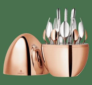 Place Settings & Sets | Rose Gold 24-Piece Flatware Set  Mood Precious Flatware Sets In Canisters