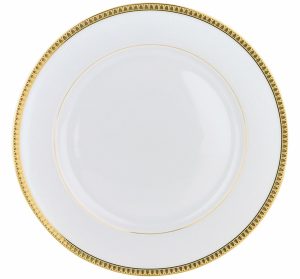 Porcelain & Silver Plates | Gilded Porcelain Dinner Plate  Malmaison Porcelain & Silver Plates Porcelain & Silver Plates