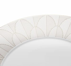 Porcelain & Silver Plates | Porcelain Dinner Plate Platinum Finish  Malmaison Impériale Porcelain & Silver Plates Porcelain & Silver Plates