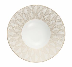 Porcelain & Silver Plates | Porcelain Large Rim Plate Gold Finish  Malmaison Impériale Porcelain & Silver Plates Porcelain & Silver Plates