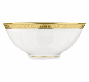 Serving Dishes & Centerpieces | Porcelain Chinese Soup Bowl Gold Finish  Malmaison Large, Medium And Small Bowls Large, Medium And Small Bowls