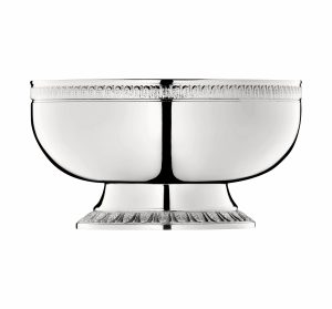 Serving Dishes & Centerpieces | Silver-Plated Pedestal Bowl  Malmaison Large, Medium And Small Bowls Large, Medium And Small Bowls