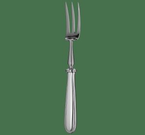 Serving Pieces | Silver-Plated Carving Fork  Perles Flatware Forks