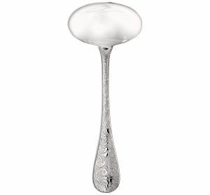 Serving Pieces | Silver-Plated Gravy Ladle  Jardin D’Eden Flatware Serving Pieces