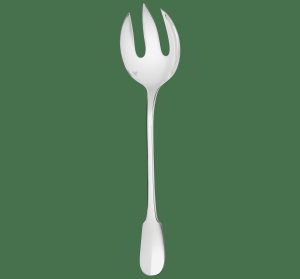 Serving Pieces | Silver-Plated Salad Serving Fork  Cluny Flatware Forks