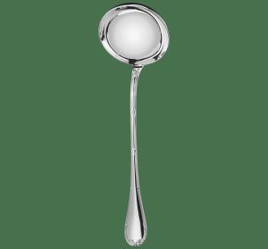 Serving Pieces | Silver-Plated Soup Ladle  Rubans Flatware Serving Pieces