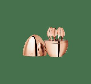 Sets In Canisters | Rose Gold 6-Piece Espresso Spoon Set  Mood Coffee Flatware Sets In Canisters