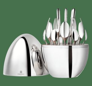 Sets In Canisters | Silver-Plated 24-Piece Flatware Set  Mood Flatware Sets In Canisters