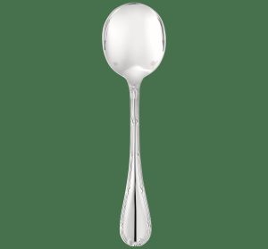 Spoons | Silver-Plated Cream Soup Spoon   Rubans Flatware Spoons