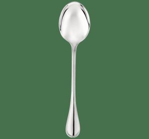 Spoons | Silver-Plated Serving Spoon  Perles Flatware Serving Pieces