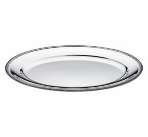 Table Accessories | Silver-Plated Oval Platter 18 In  Malmaison Table Accessories Table Accessories