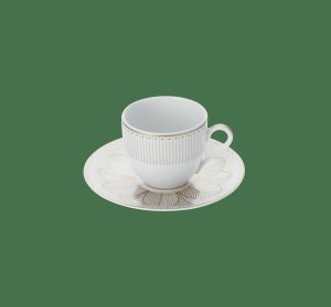 Tea & Coffee Accessories | 2 Porcelain Coffee Cup And Saucers Gold Finish  Malmaison Impériale Tableware Tea & Coffee Accessories