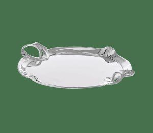 Trays & Platters | Silver-Plated Sycamore Tray 17 X 15 In  Gallia Tableware Trays & Platters