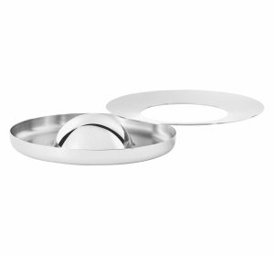 Trays & Serving Pieces | Large Stainless Steel Ashtray   Oh De Barware Trays & Serving Pieces