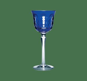 Wine Glasses | Blue Crystal Wine Glass  Kawali Barware Wine Glasses