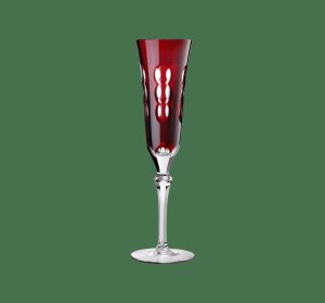 Wine Glasses | Red Crystal Champagne Flute   Kawali Barware Champagne Flutes & Glasses