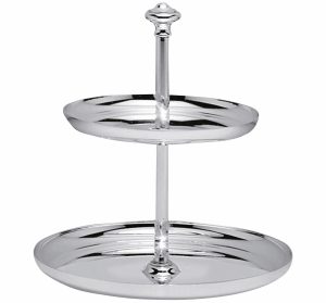 Table Accessories | 2-Tier Silver-Plated Pastry Stand  Albi Table Accessories Table Accessories