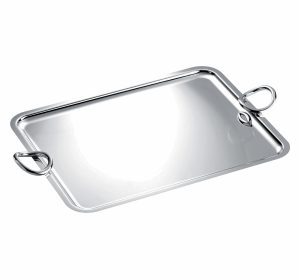 Trays & Platters | Silver-Plated Tray 21 X 16.5 In  Vertigo Tableware Trays & Platters