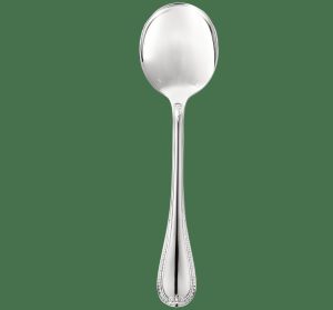 Spoons | Silver-Plated Cream Soup Spoon   Malmaison Flatware Spoons